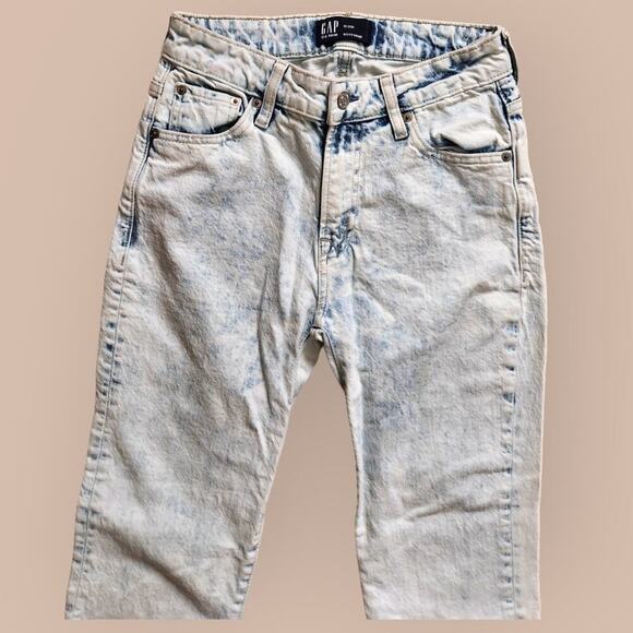 Gap Denim Women's Bleached blue Jeans Boyfriend Straight Size 0/25R - Picture 3 of 9
